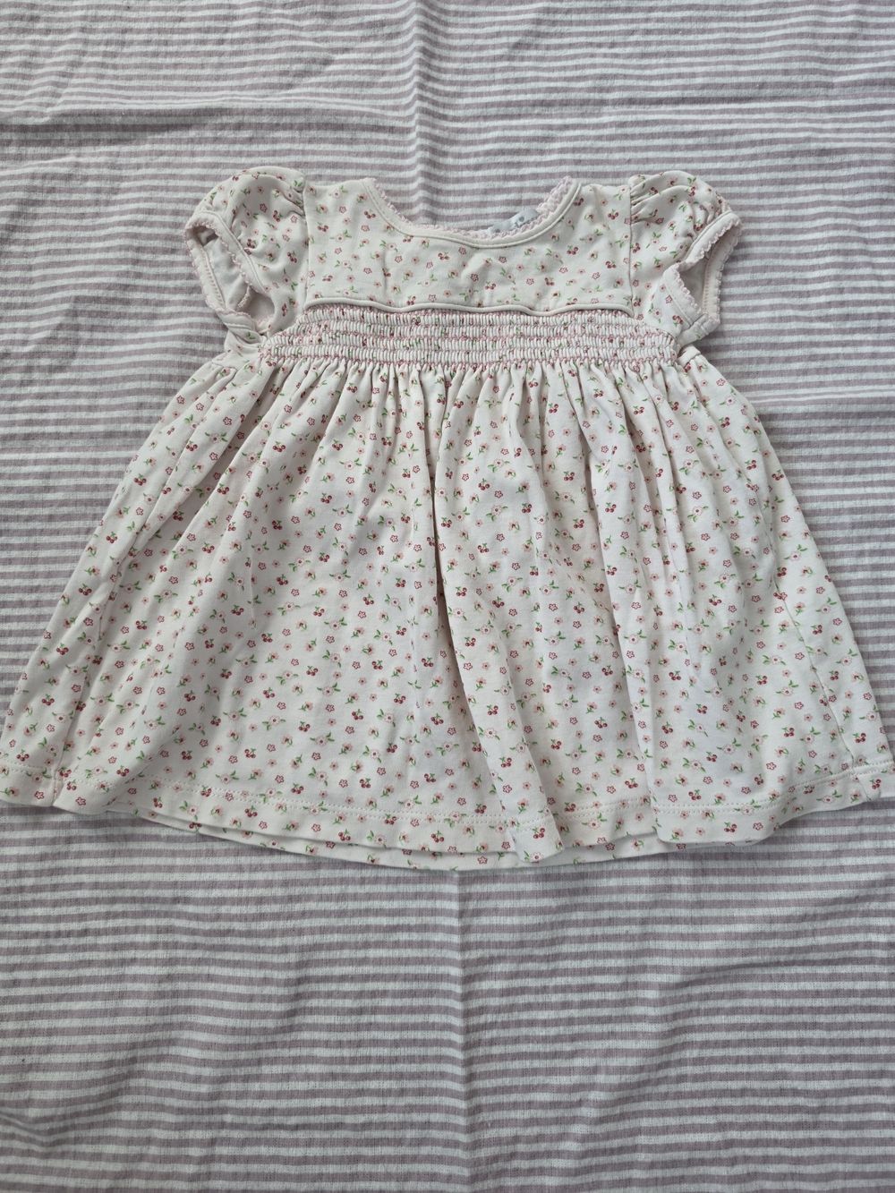 Kissy Kissy Smocked Floral Dress | 3–6M | Pima Cotton
